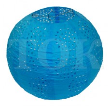 Бумажный фонарик с рисунком голубой 25 см. 0924-22